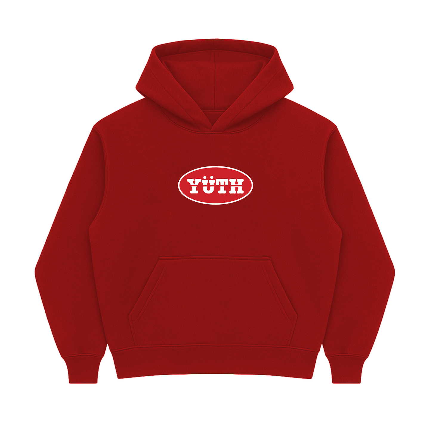 YÜTH RED OVAL HOODIE