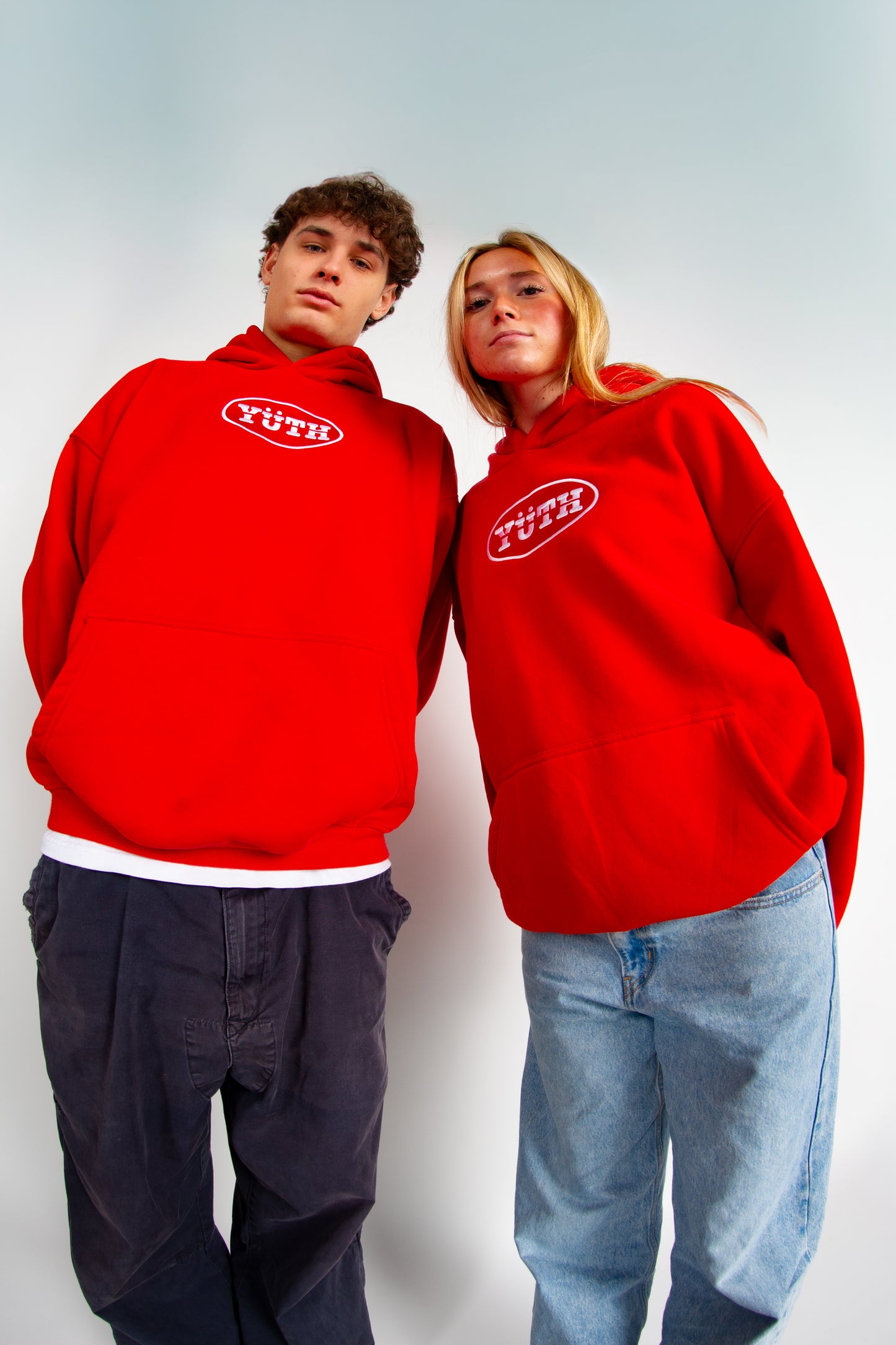 YÜTH RED OVAL HOODIE
