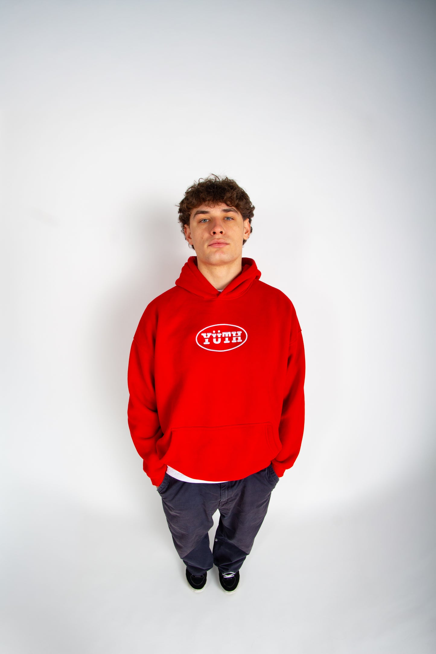 YÜTH RED OVAL HOODIE